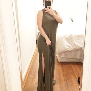 Olive green maxi